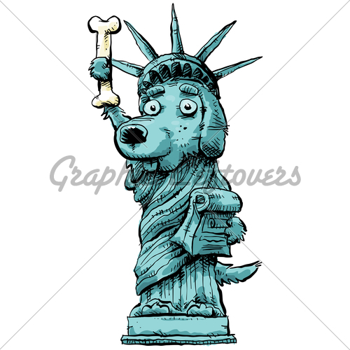 500x500 The Statue Of The Dog Clipart