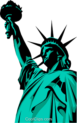 302x480 Statue Of Liberty Royalty Free Vector Clip Art Illustration