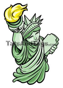 250x350 Statue Of Liberty Temporary Tattoo Patriotic Designs By Custom Tags