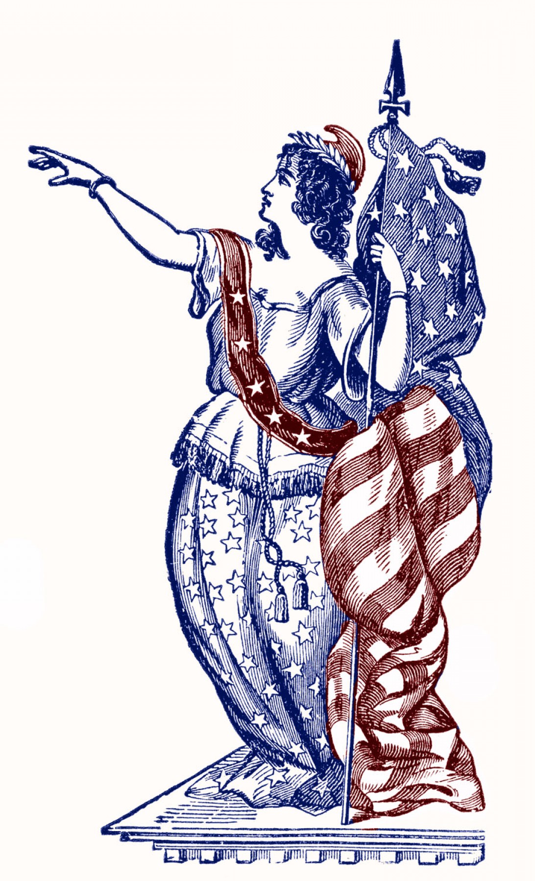 1092x1800 Vintage Patriotic Clip Art Lady Liberty Th Of July Createmepink