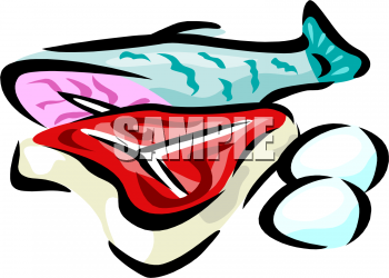 350x250 Meat And Fish Clipart