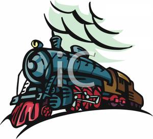 300x272 A Steam Train Clipart Picture