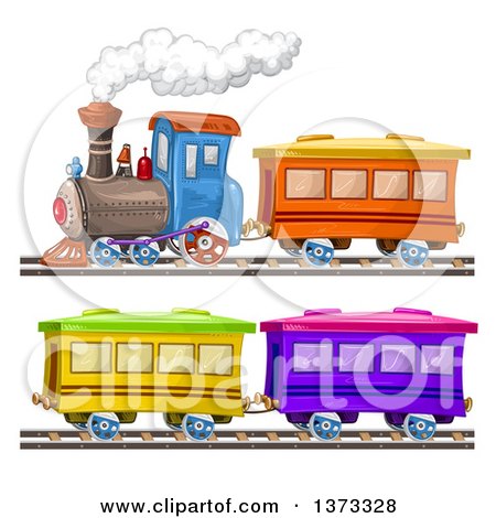 450x470 Clipart Of A Steam Engine Train And Cars