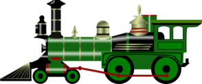 294x123 Green Steam Train Clip Art
