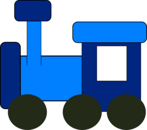 298x264 Blue Train Clip Art