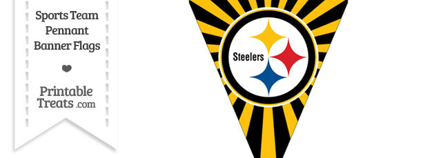610x229 Pittsburgh Steelers Pennant Banner Flag Printable