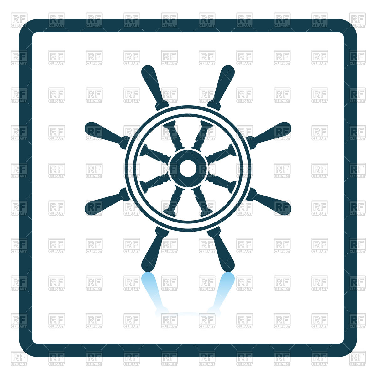 1200x1200 Shadow Reflection Design Icon Of Steering Wheel Royalty Free