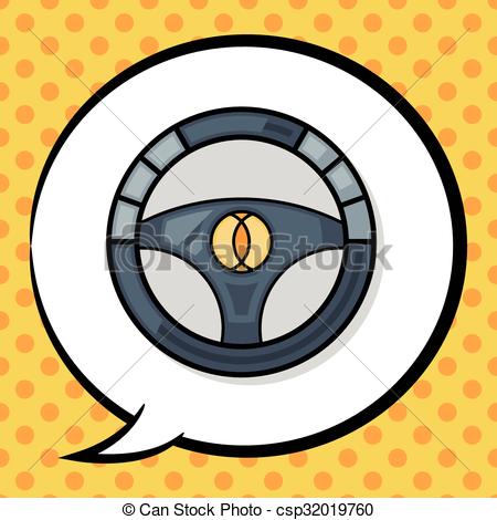 450x470 Steering Wheel Doodle Clip Art Vector