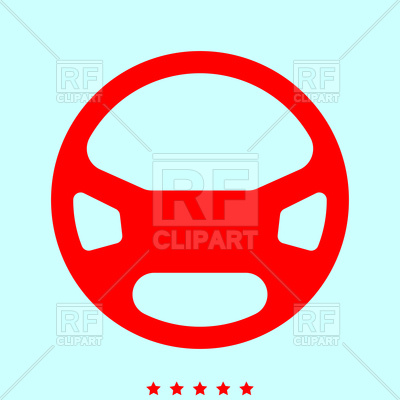 400x400 Steering Wheel Icon Royalty Free Vector Clip Art Image