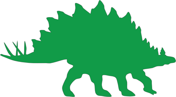 600x331 Green Stegosaurus Clip Art