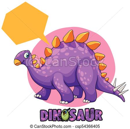 450x449 Purple Stegosaurus On White Background Illustration Vector Clipart