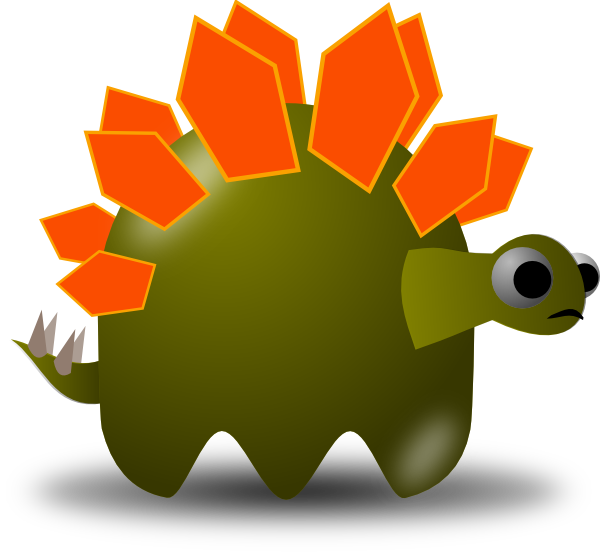 600x556 Cartoon Stegosaurus Clip Art