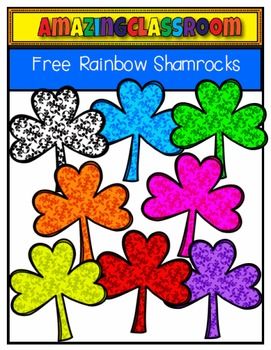 271x350 This Cute Clip Art Set Includes 8 Colorful Shamrock Sketched