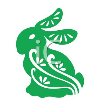 333x350 Easter Rabbit Stencil Design