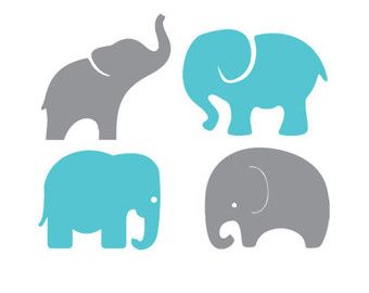 340x270 Baby Elephant Silhouette Clipart