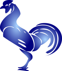 258x298 Blue Rooster Stencil Clip Art