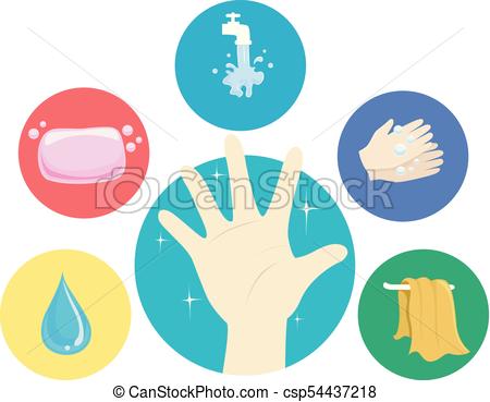 450x369 Hand Washing Steps Illustration. Illustration Of A Hand