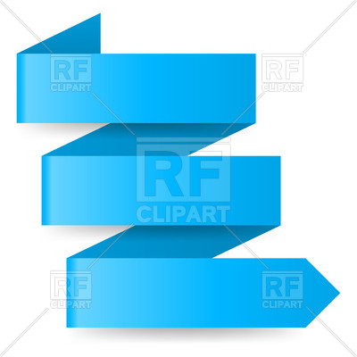 400x400 Three Step Blue Zigzag Paper Arrow Royalty Free Vector Clip Art