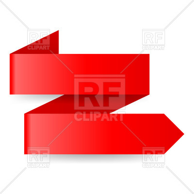 400x400 Two Step Red Zigzag Paper Arrow On White Royalty Free Vector Clip