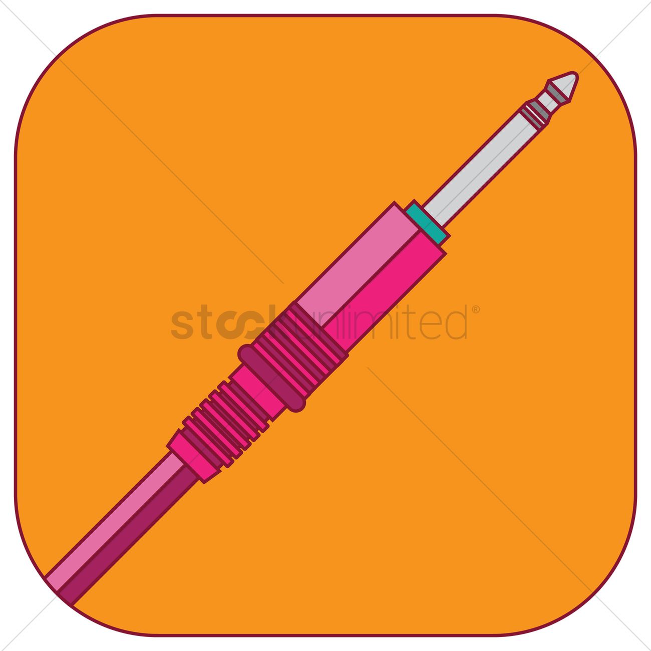 1300x1300 Free 3.5 Mm Stereo Cable Vector Image