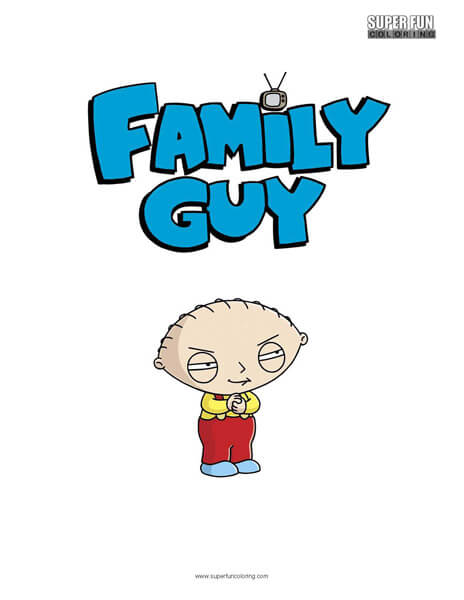 464x600 Family Guy Stewie Griffin Coloring Sheet
