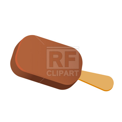 400x400 Chocolate Ice Cream On Stick Royalty Free Vector Clip Art Image