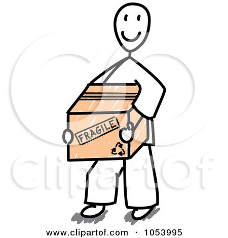 450x470 Royalty Free Vector Clip Art Illustration Of A Stick Man Carrying