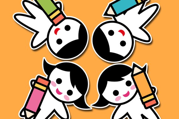 570x380 Planner Girl Boy Clipart Cute Character Writing Clip Art, Kids