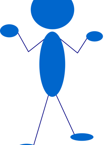 358x500 Vector Clip Art Of Blue Stick Man Questioning Public Domain Vectors