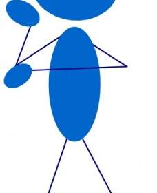 228x280 Blue Clipart Stickman