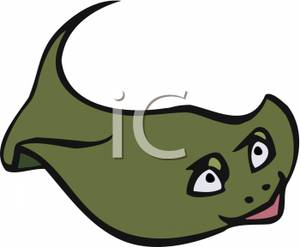 300x247 Clip Art Image A Green Stingray