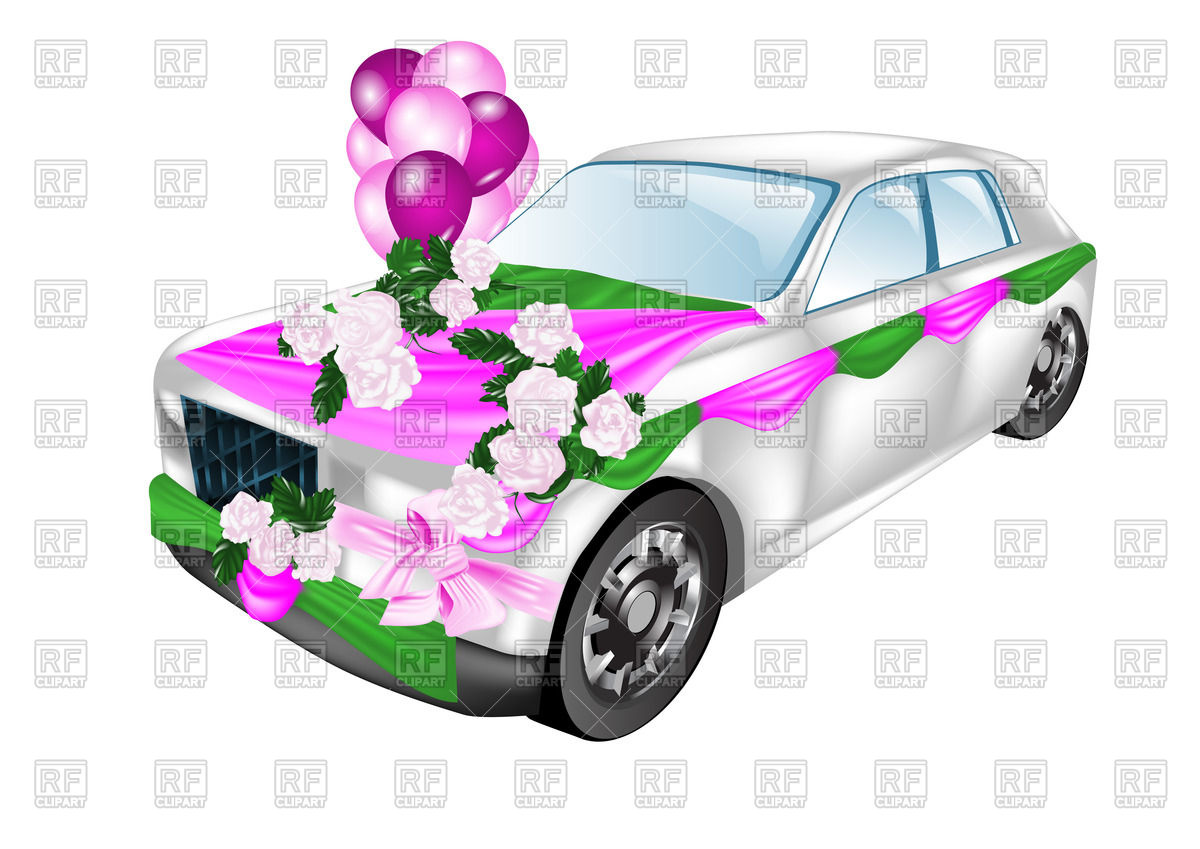 1200x849 Wedding Car Decorated With Flowers And Balloons Royalty Free