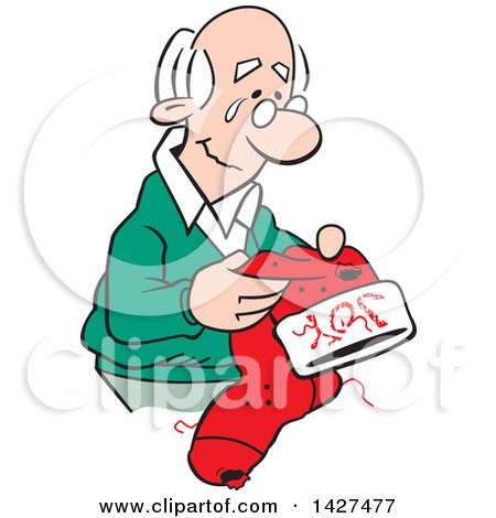 450x470 Royalty Free Vector Clip Art Illustration Of A Christmas Stocking