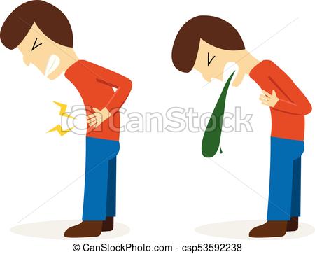 450x363 Man Get Stomachache And Vomit, Vector Design. Man Get Vectors