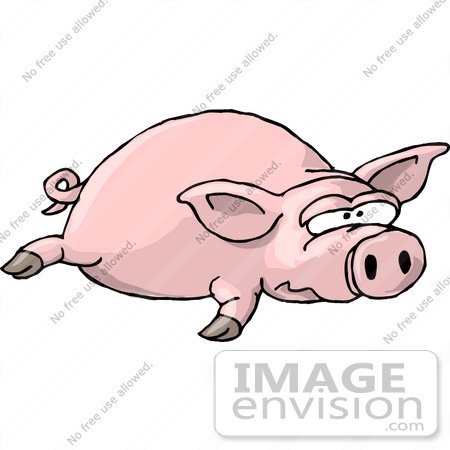 450x450 Pig Lying On Its Stomach Clipart