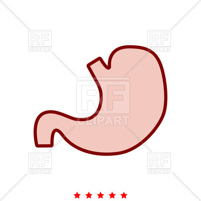 400x400 Stomach Pink Icon Royalty Free Vector Clip Art Image