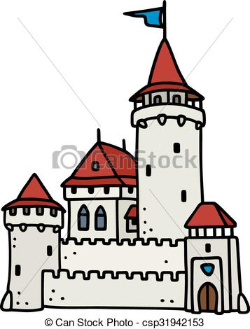357x470 Hand Drawing Of An Old Stone Castle