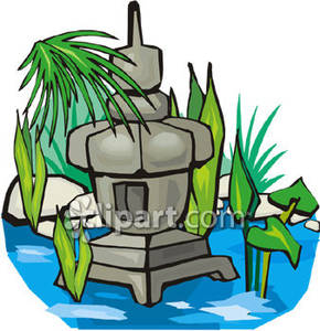 290x300 Stone Lantern In A Garden