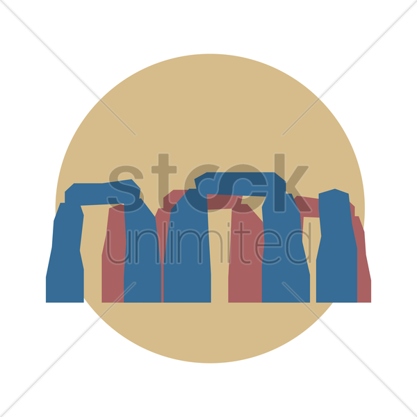 600x600 Stonehenge Vector Image