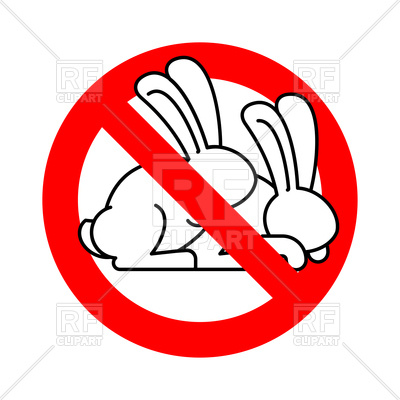400x400 Stop Rabbit Sex Red Triangle Sign Royalty Free Vector Clip Art