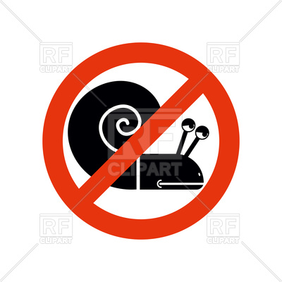 400x400 Stop Snail Sign Royalty Free Vector Clip Art Image