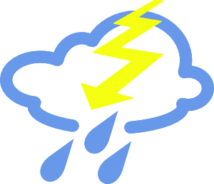 300x259 Thunder Storms Weather Symbol Clip Art