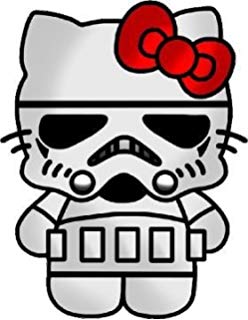248x320 Pink Darth Vader Hello Kitty Car Window Wall Macbook