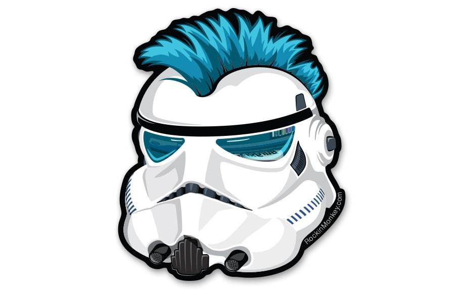900x582 Stormtrooper Sticker Rockin Monkey