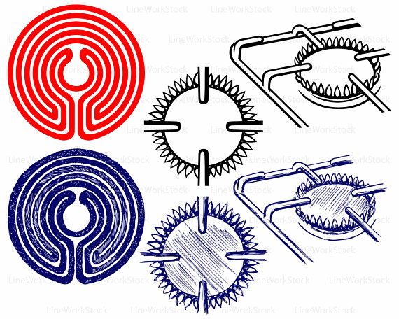 570x456 Electric Stove Svggas Stove Clipartstove Svgstove Silhouette