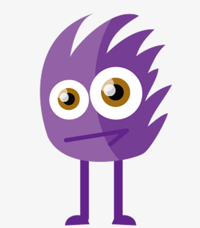 650x738 Purple Hand Painted Cartoon Long Legs Strange, Hand Painted, Hand