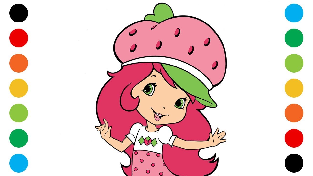 1280x720 Strawberry Shortcake Coloring Pages For Kids Digital Coloring