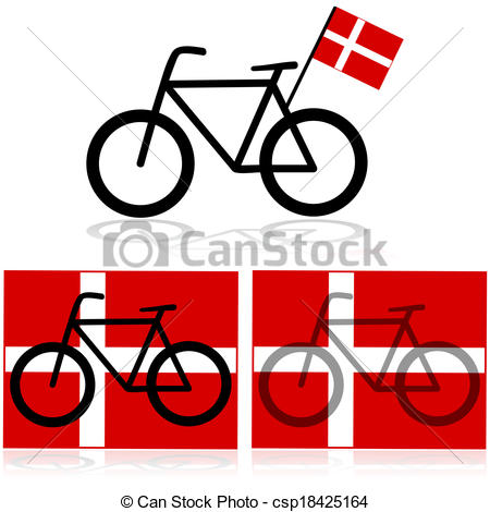 450x470 Danish Bike. Concept Illustration Showing A Bicycle