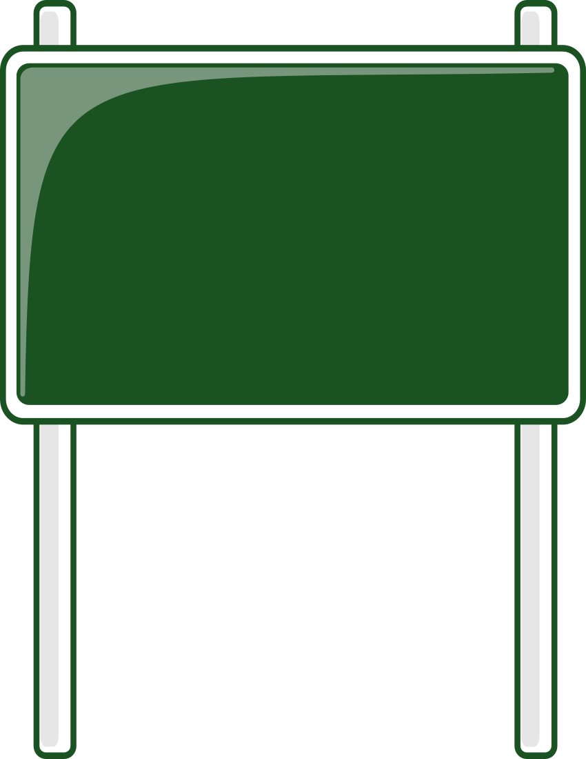 850x1100 Highway Road Signs Clipart