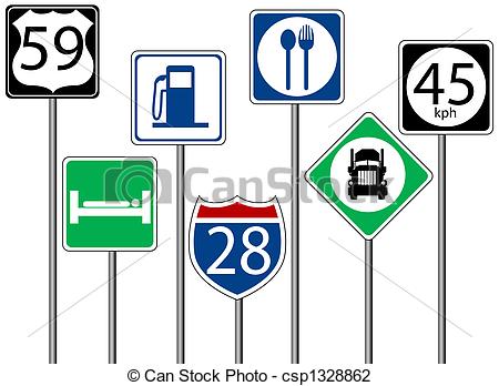 450x348 Highway Signs Clip Art